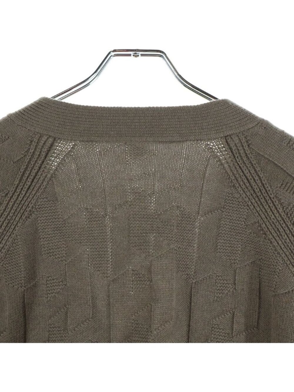 Hermes Motif Corozo Button Knit Cardigan Brown - Picture 4 of 8